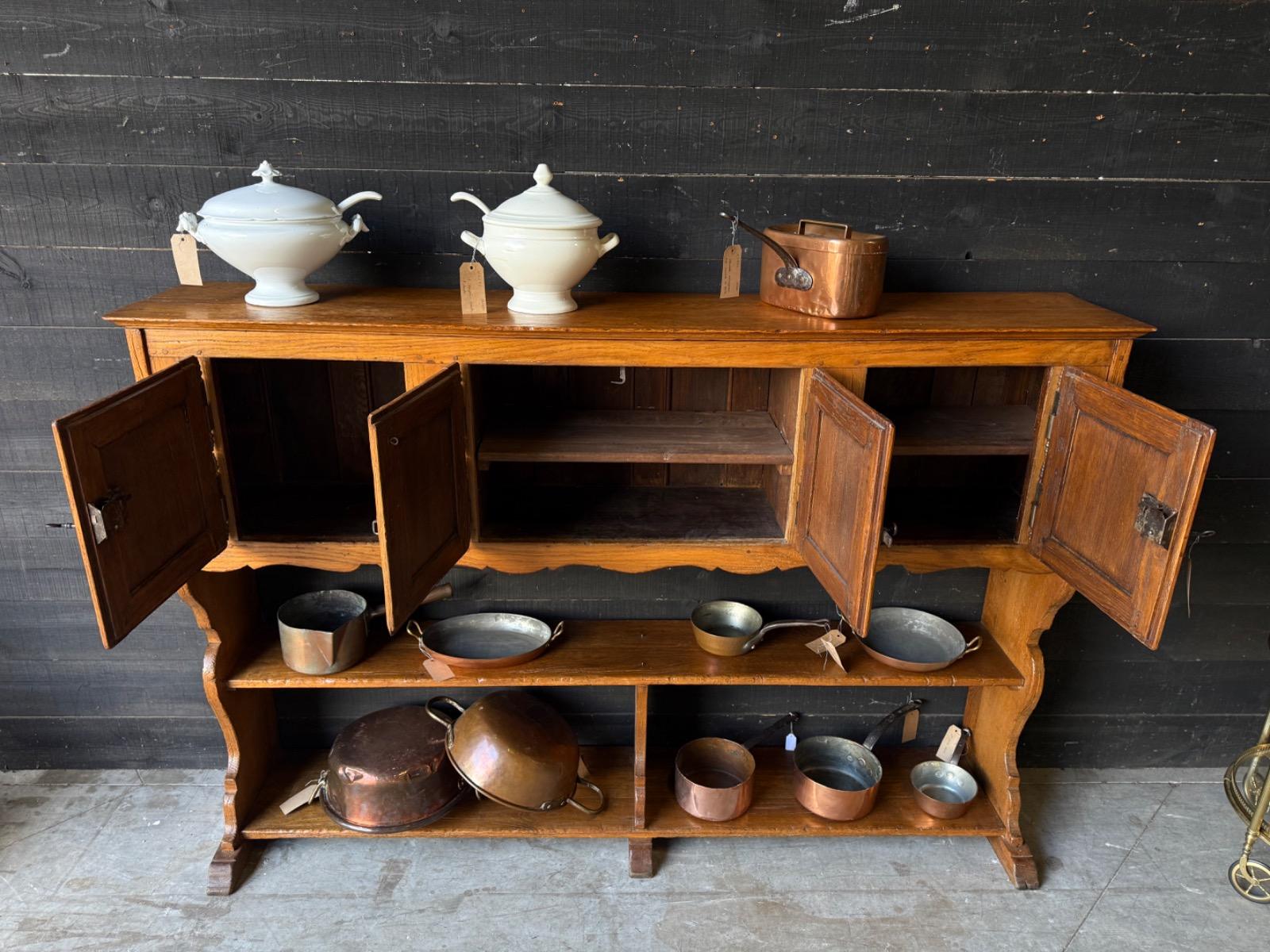 French rustique kitchen cabinet in oak
