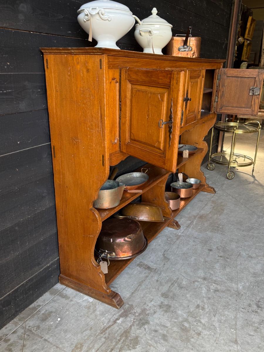 French rustique kitchen cabinet in oak