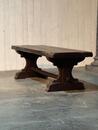 Good 19th century oak trestle table
