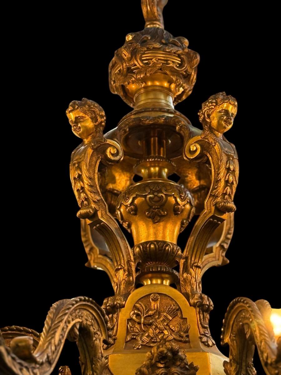 Impressive bronze chandelier 