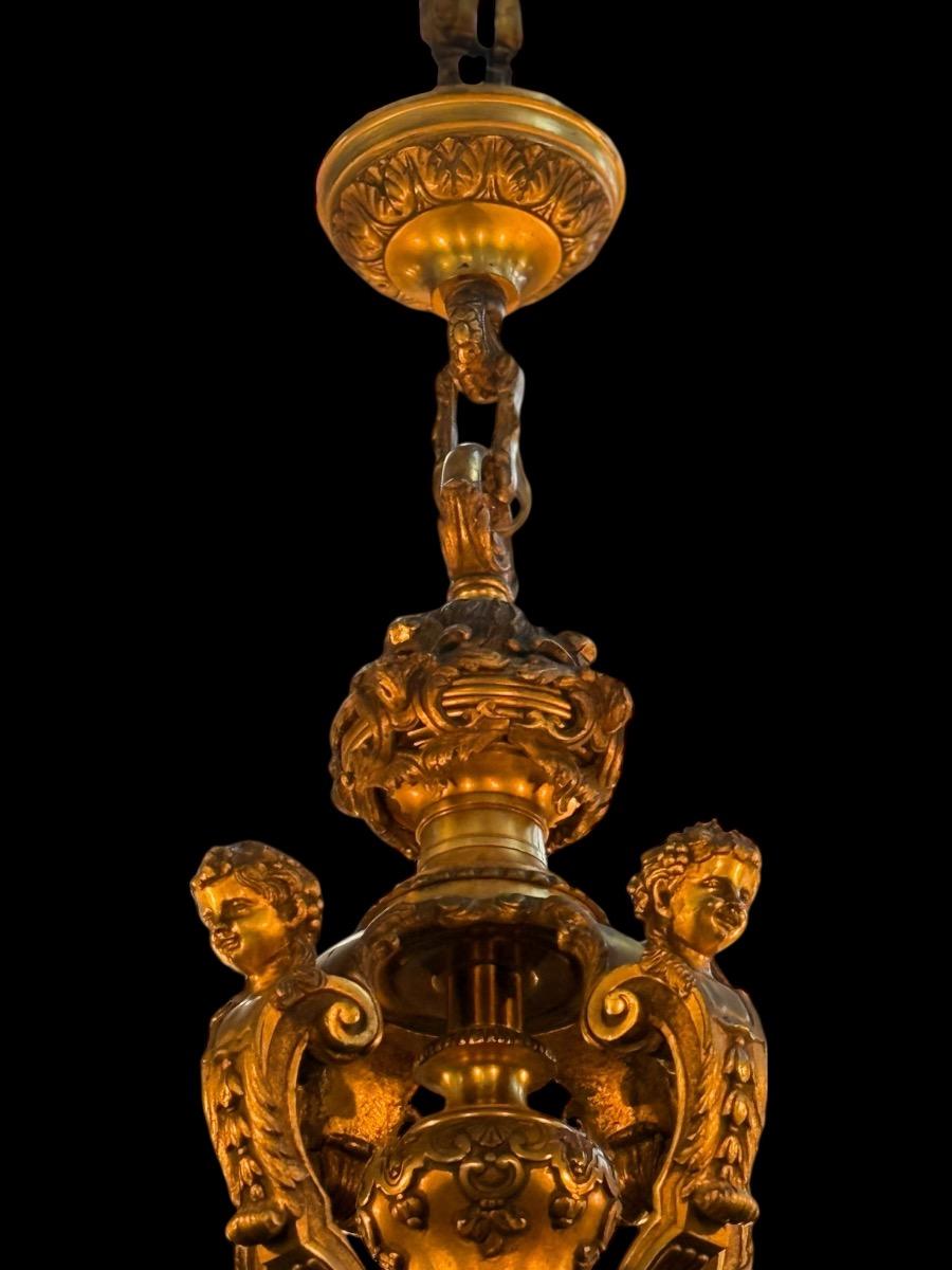 Impressive bronze chandelier 