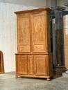 Impressive pitch-pine school cabinet 