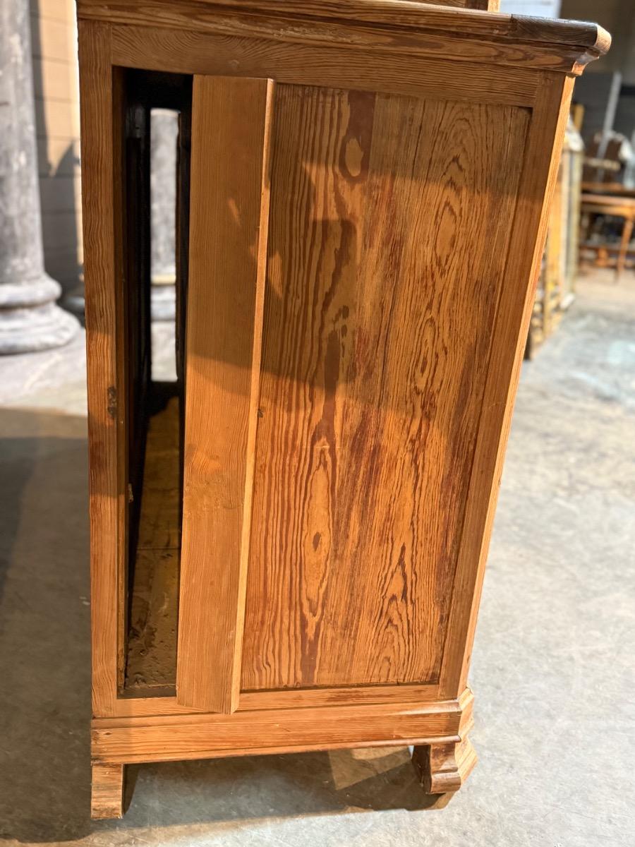 Impressive pitch-pine school cabinet 