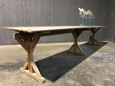 Grande table  style Industrielle en Pin, France 1930