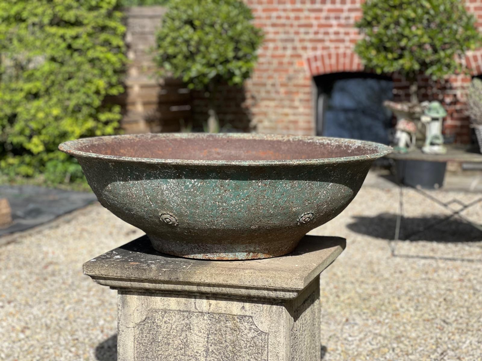 Large cast iron planter 