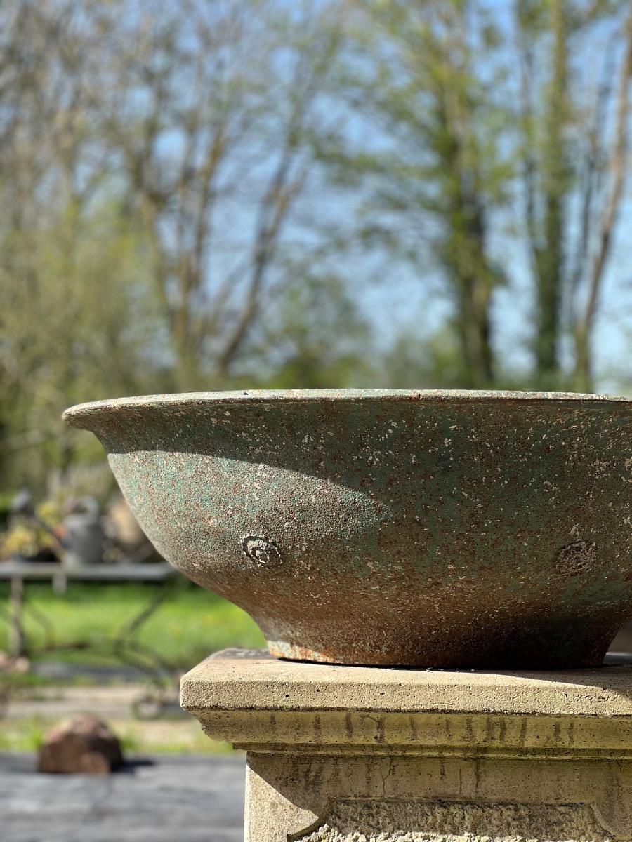 Large cast iron planter 