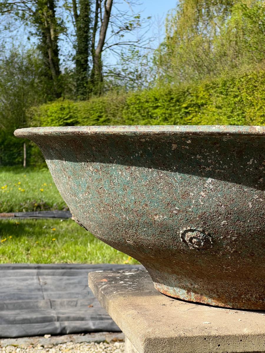 Large cast iron planter 