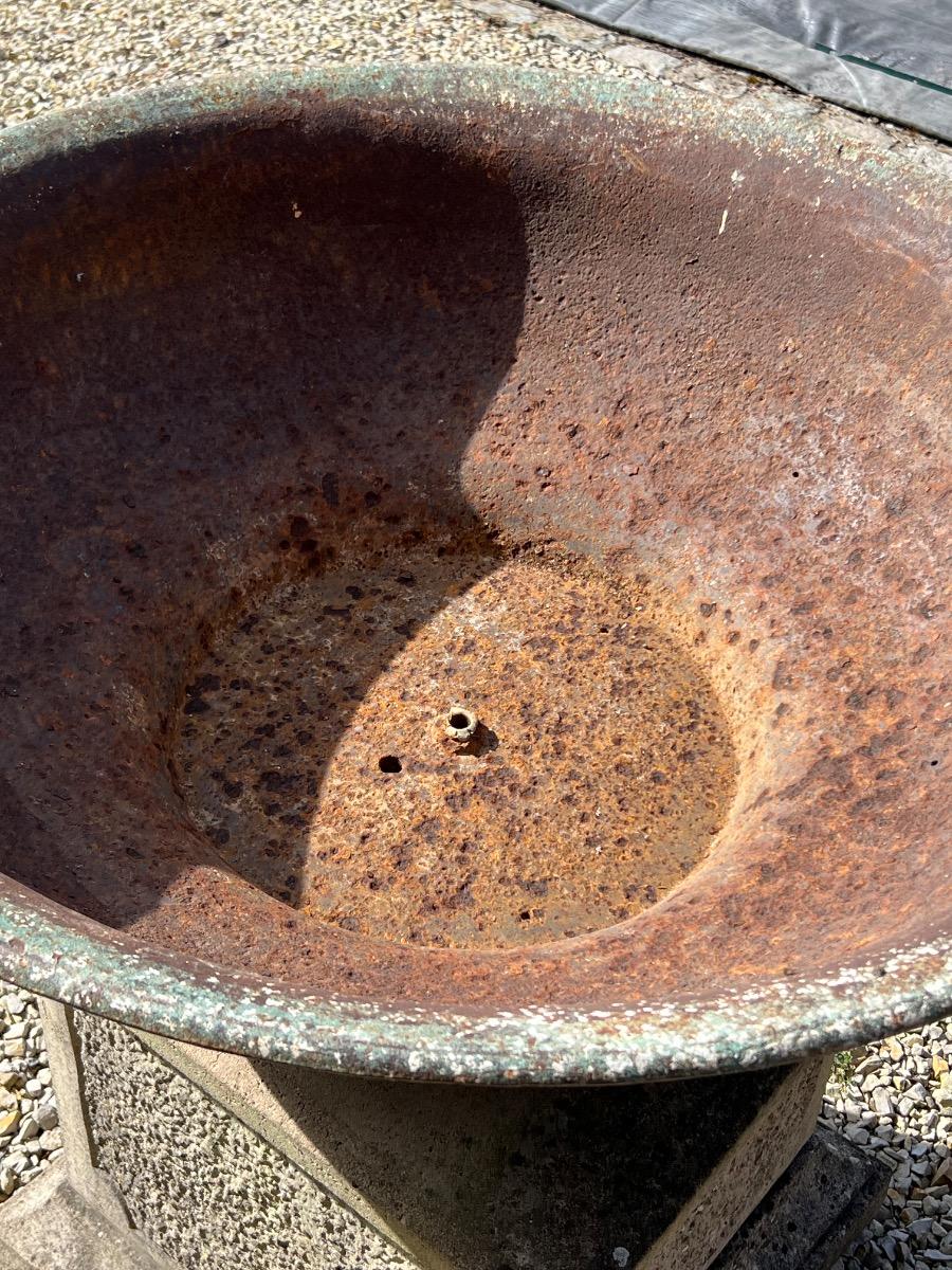 Large cast iron planter 