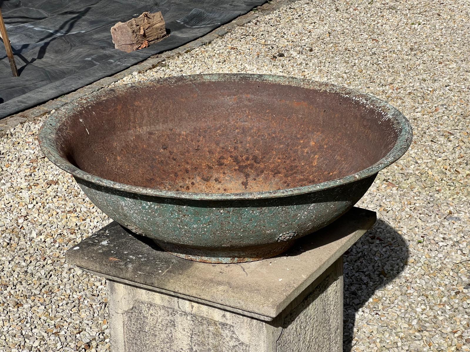 Large cast iron planter 