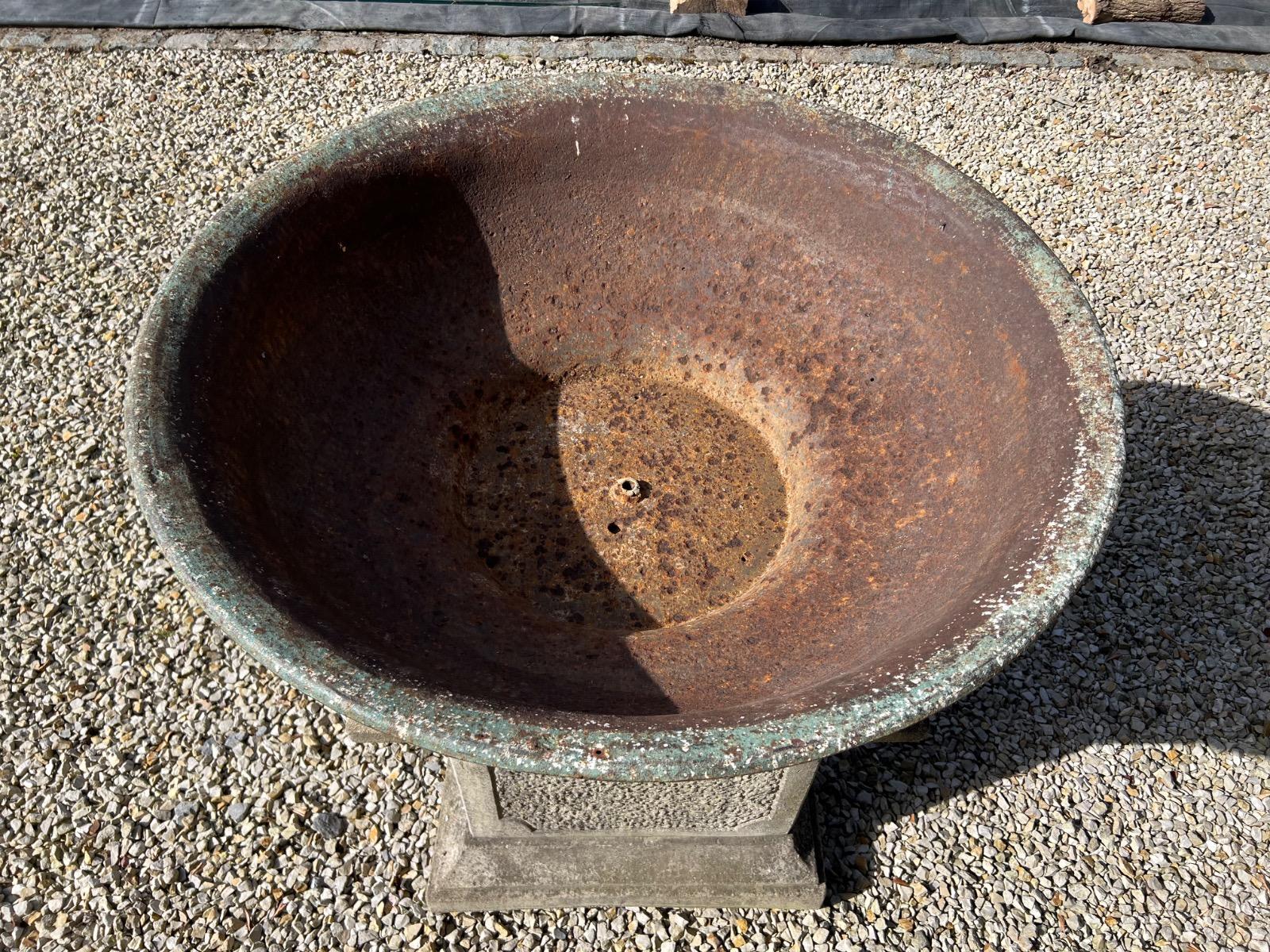 Large cast iron planter 