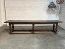 Large oak english console table 