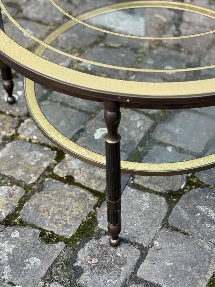 Large round two tiers coffee table 