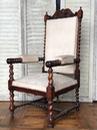 Ancien Fauteuil  style Louis xiii en Palissandre , France  19ème siècle