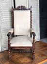 Ancien Fauteuil  style Louis xiii en Palissandre , France  19ème siècle