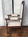 Ancien Fauteuil  style Louis xiii en Palissandre , France  19ème siècle