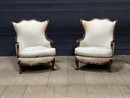 Louis XV  style Pair Bergères  in Walnut , France 1930