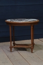 Louis XVI style Oval table with marble top 1900