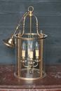 Louis XVI style Round glass and brass lantern 20 th century