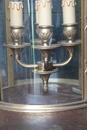 Louis XVI style Round glass and brass lantern 20 th century