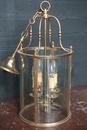 Louis XVI style Round glass and brass lantern 20 th century