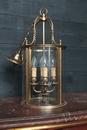 Louis XVI style Round glass and brass lantern 20 th century