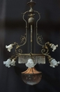 Lustre belle époque en bronze