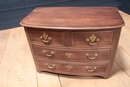 LXIV style LXIV MAHOGANY CHEST OF DRAWERS CALLED COMMODE DE PORT in Mahogany, France 18 Th Century