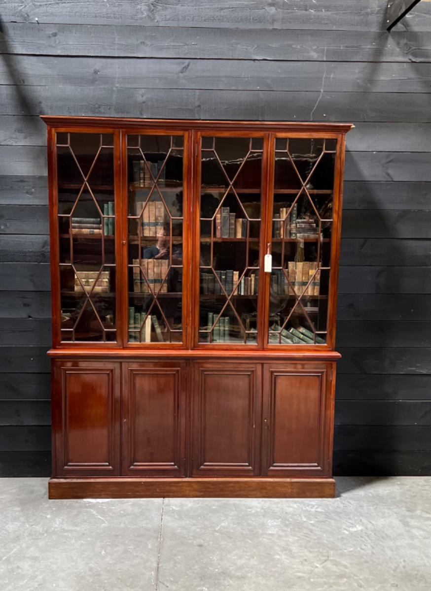 Mahogany english bookcase 