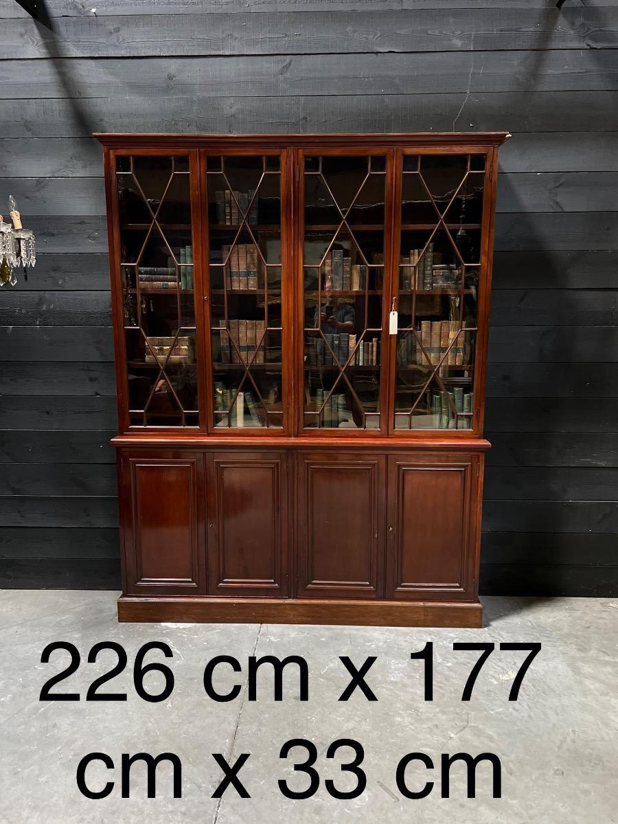 Mahogany english bookcase 