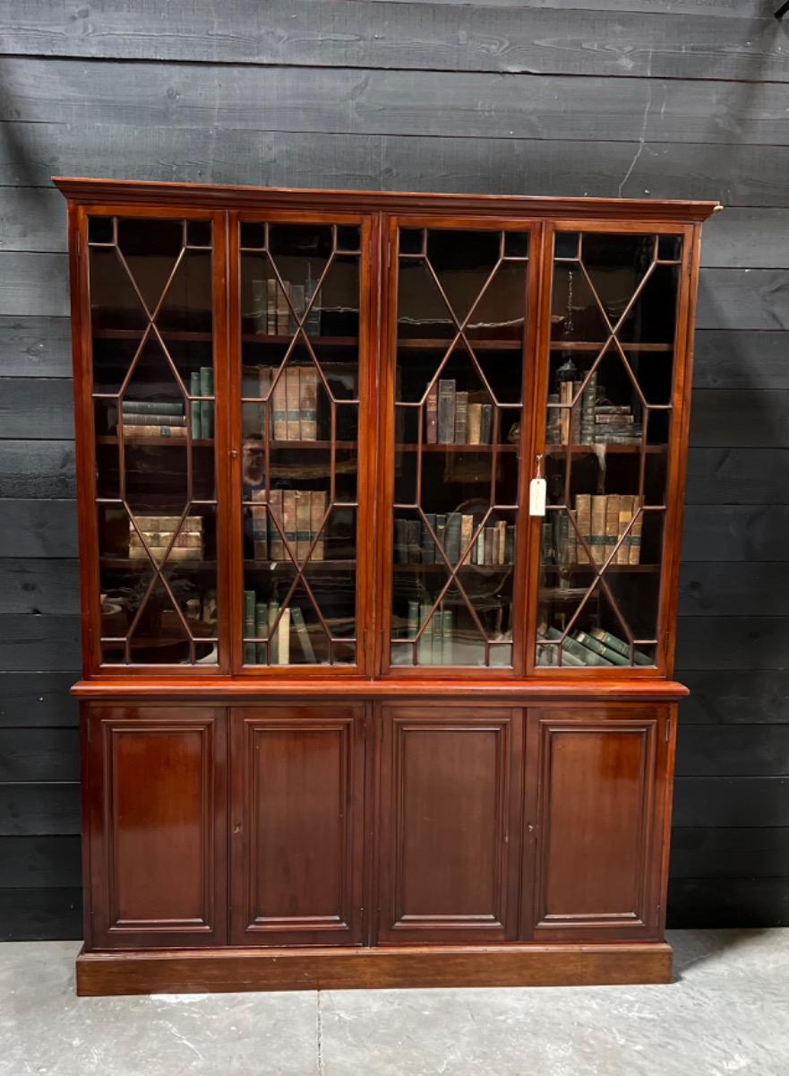 Mahogany english bookcase 