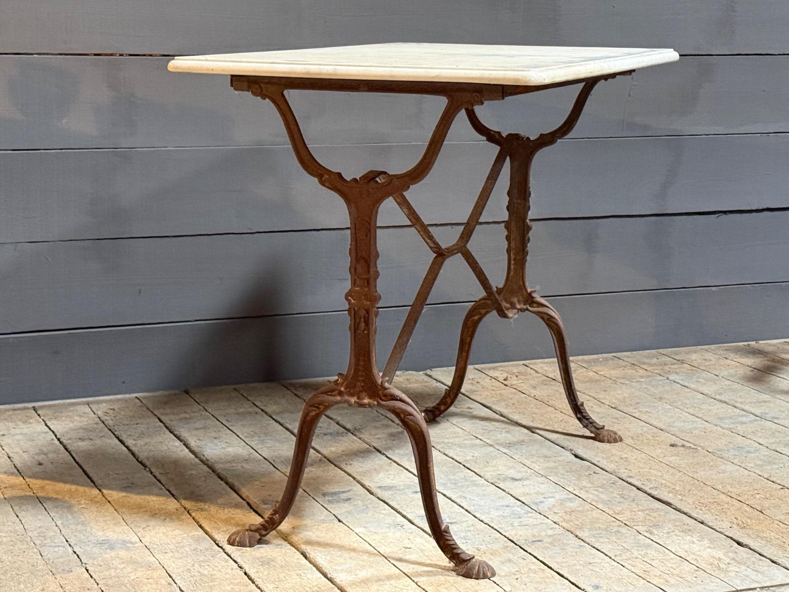 Marble top bistro table 