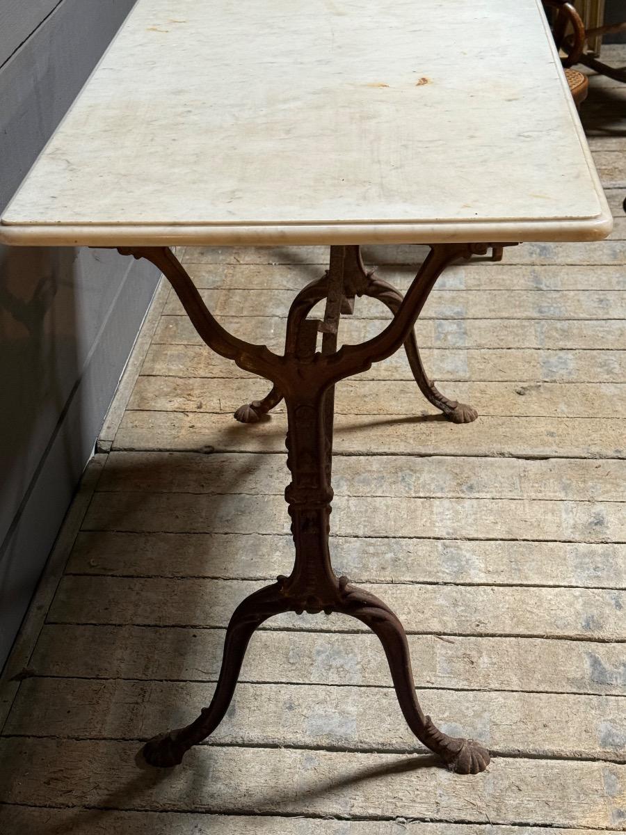 Marble top bistro table 