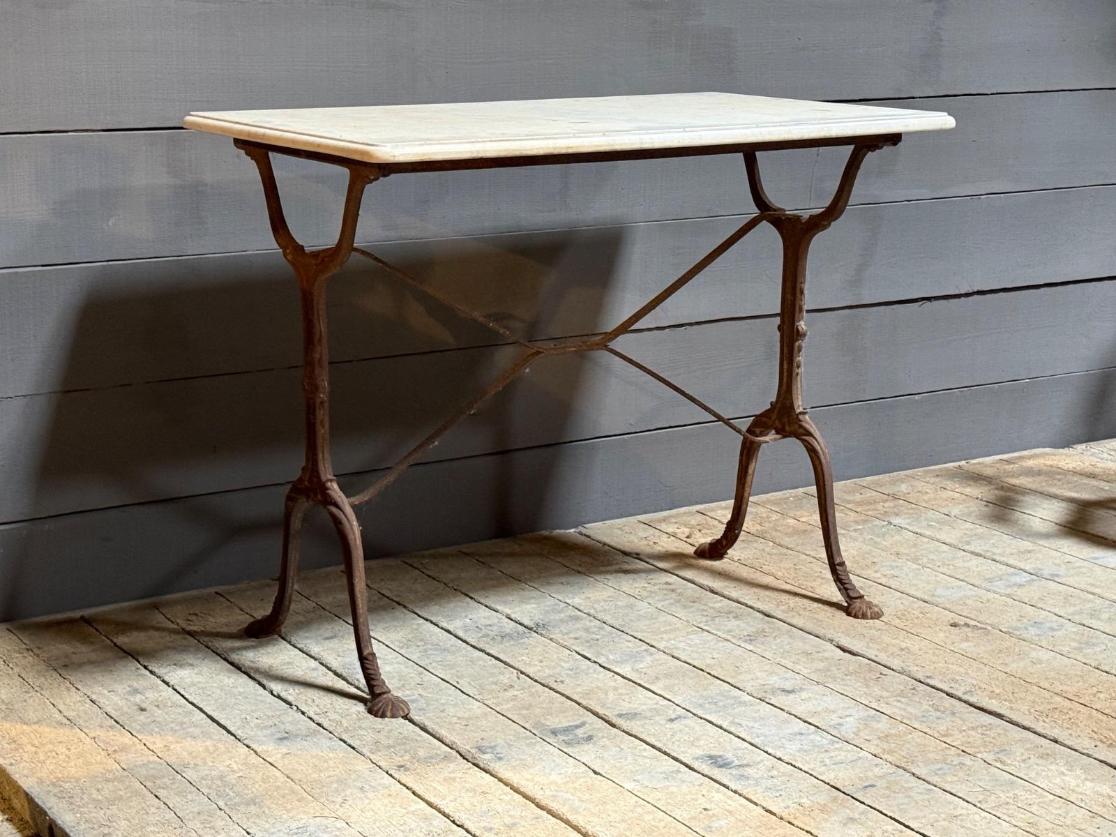 Marble top bistro table 