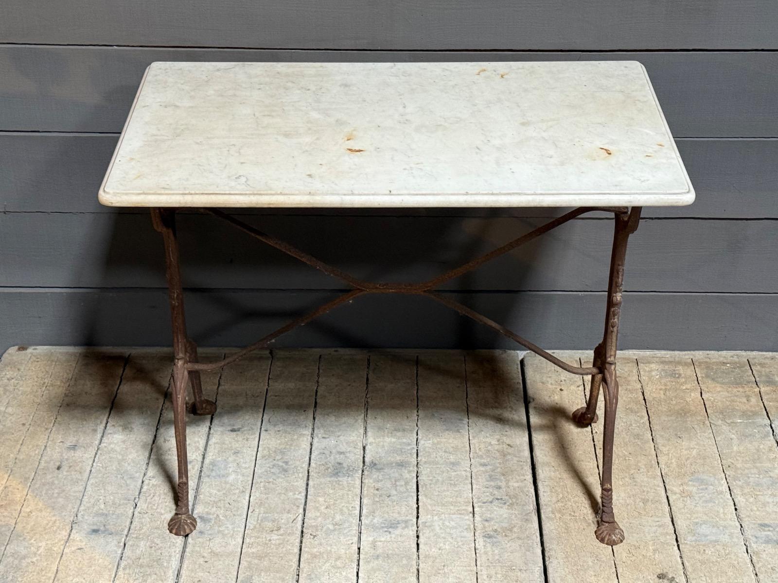 Marble top bistro table 