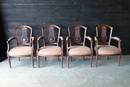 style Middle 19 Th Century Elm Wood Armchairs With Lyre Back