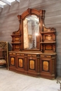 Monumental Napoleon III Oak & ebony Cabinet From a Castle