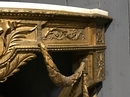 style Napoléon III gilt consol in Louis XVI style with marble top, France