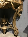 style Napoléon III gilt consol in Louis XVI style with marble top, France