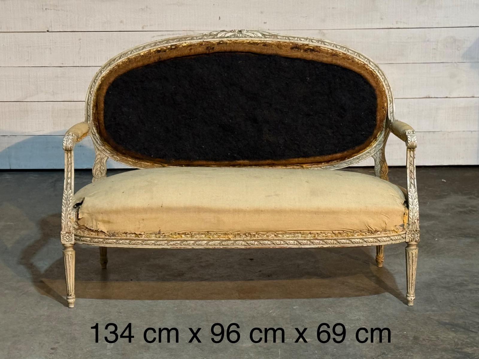 Original painted Louis XVI Sofa 
