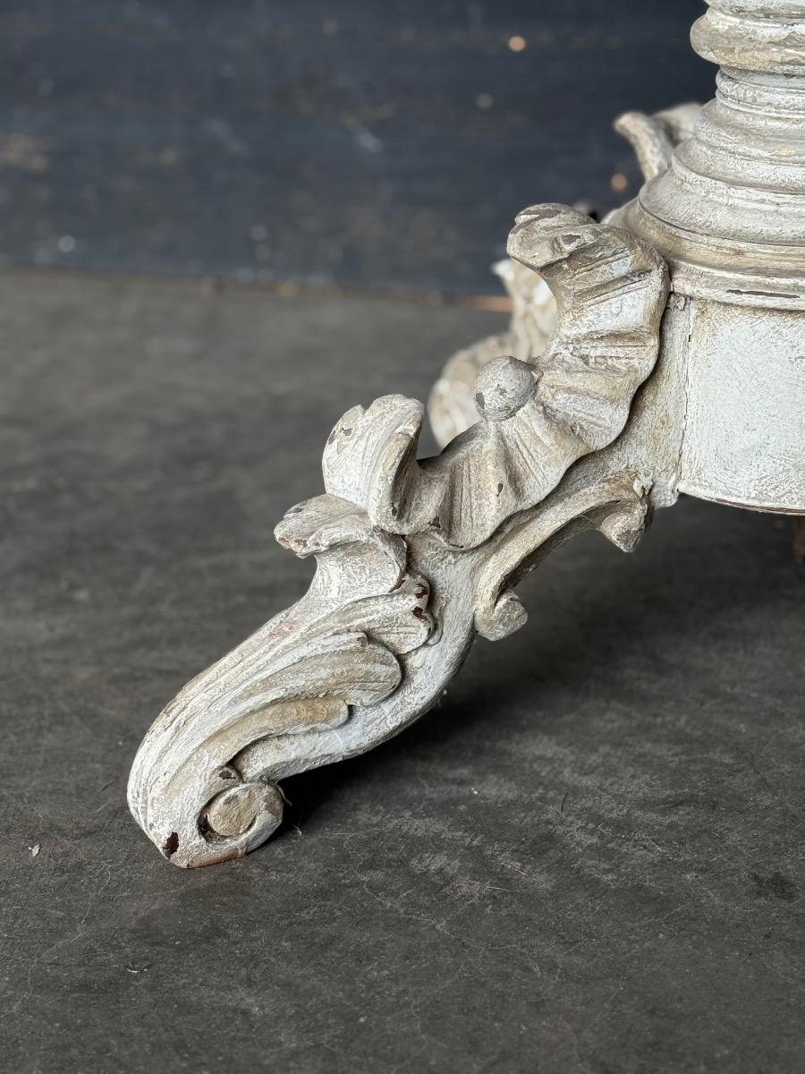 Painted marble top center table 