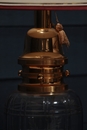 style Pair gilded cristal table lamps 1970