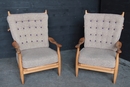 Pair Guillerme et Chambron Armchairs