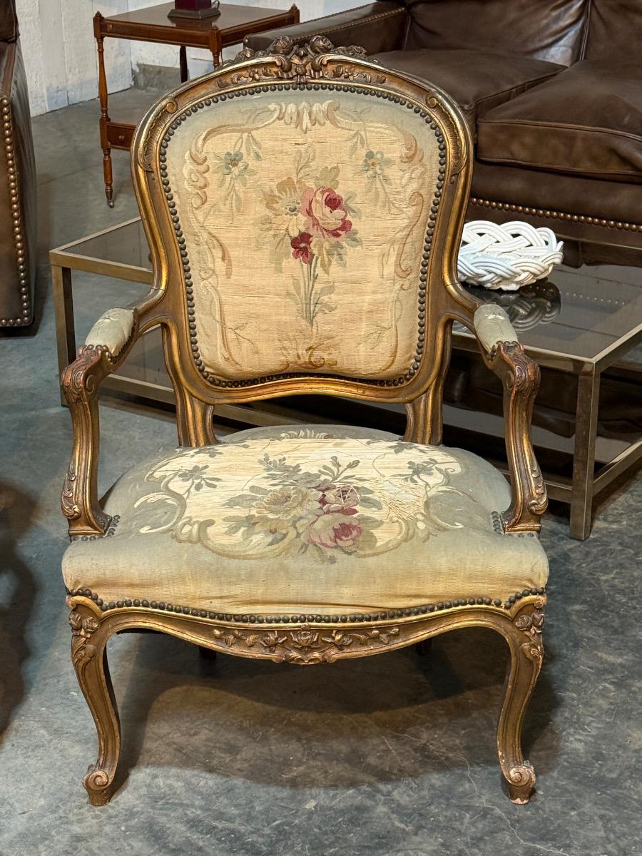 Pair of aubusson armchairs 