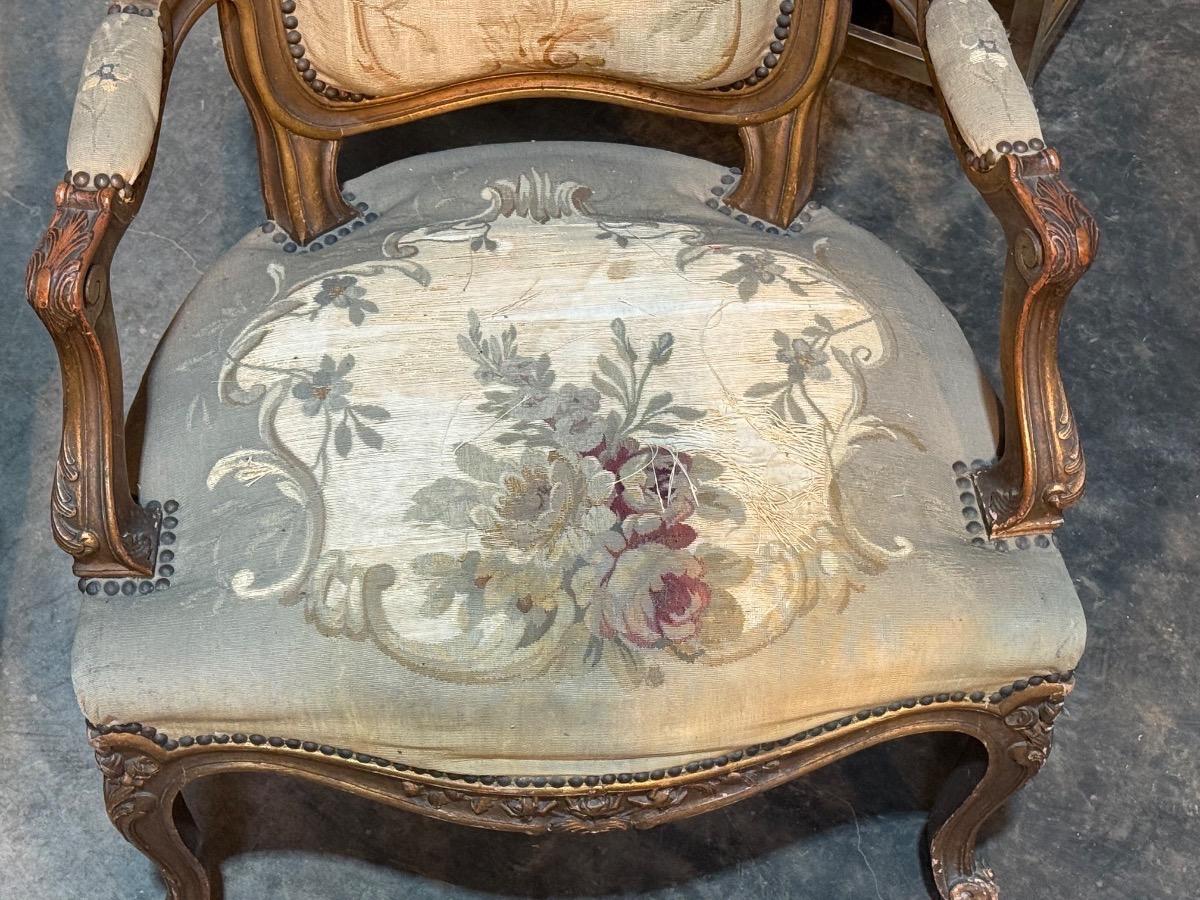 Pair of aubusson armchairs 