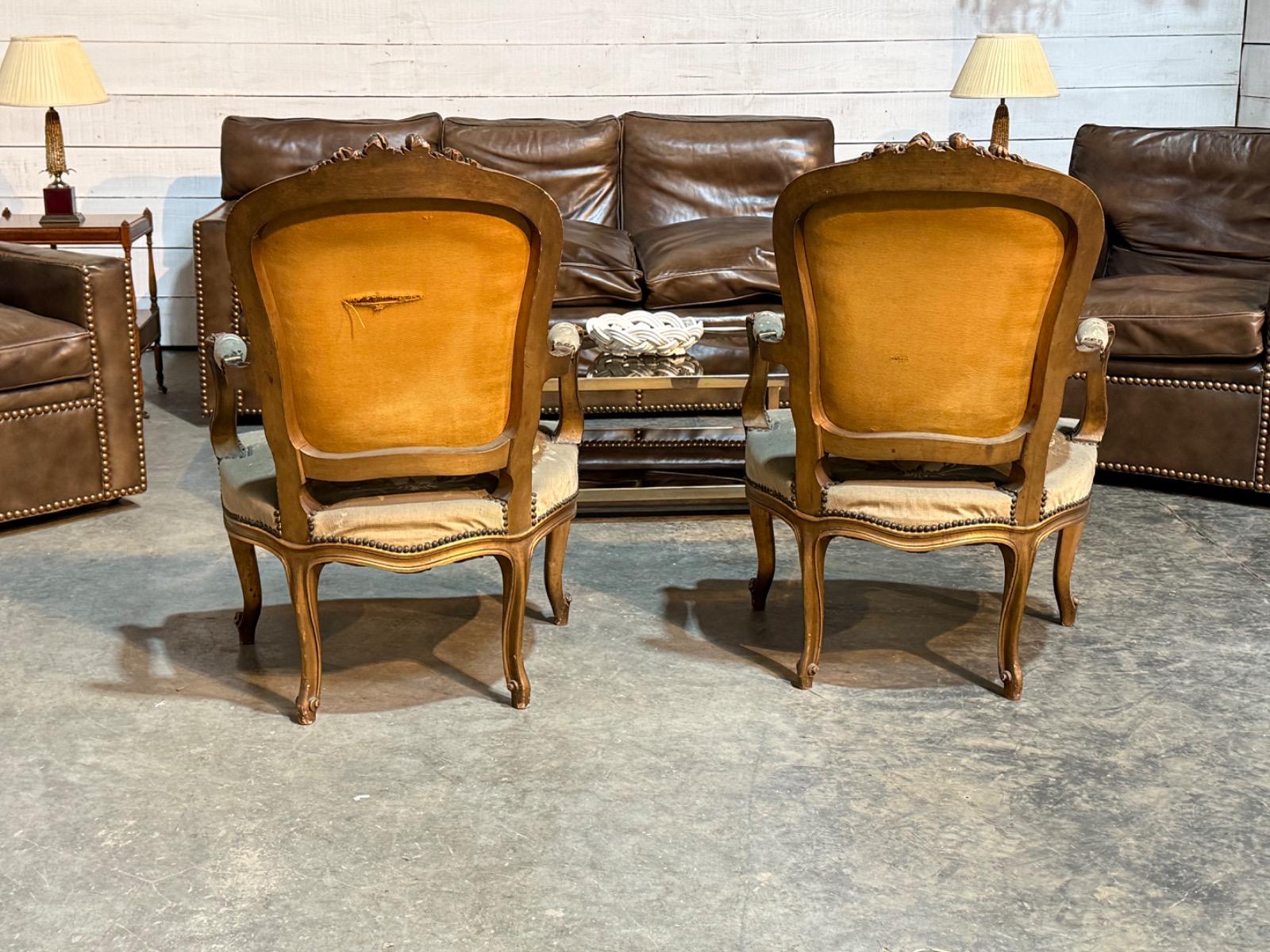 Pair of aubusson armchairs 