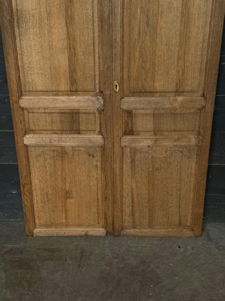 Pair of bleached oak dubble doors