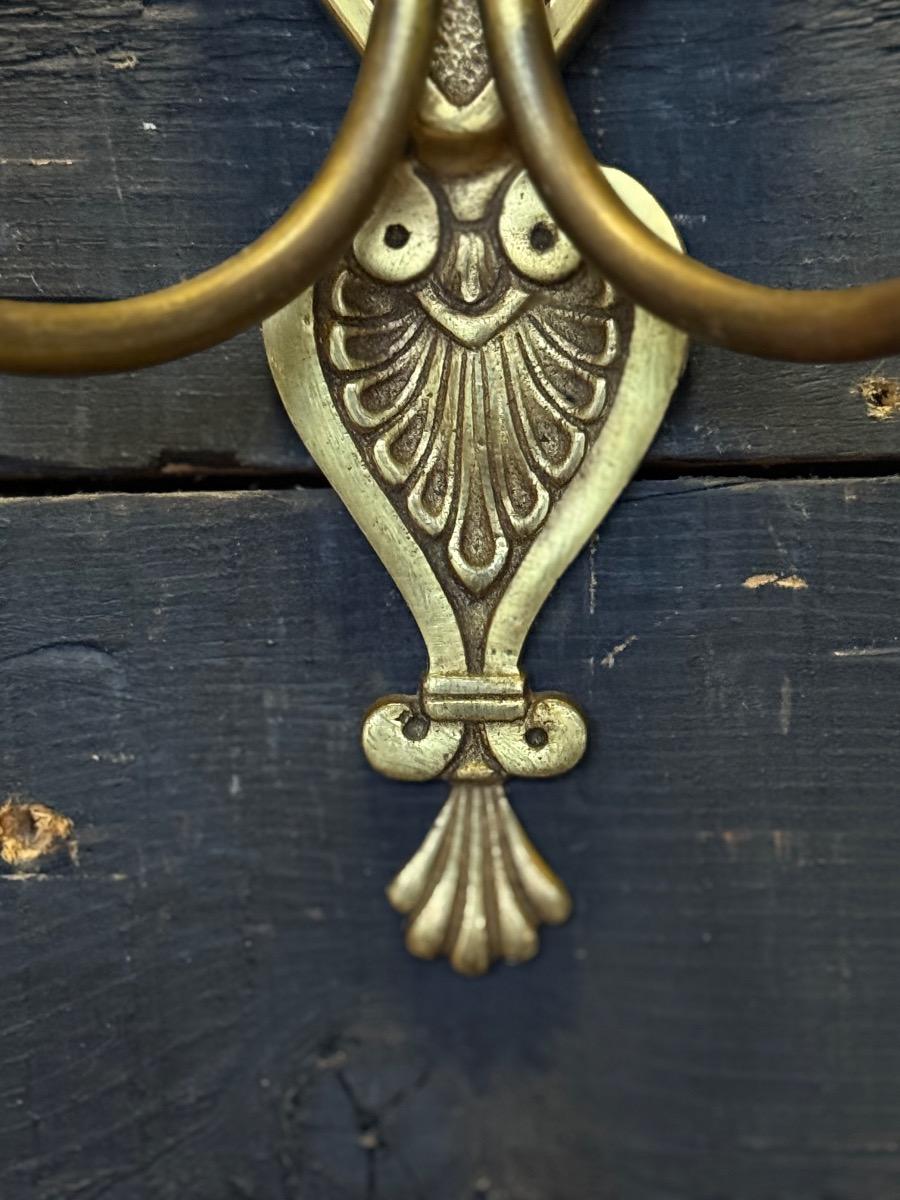 Pair of brass wall lights 