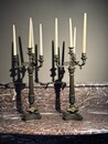 Pair of bronze empire candelabras 