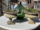 Pair of concrete garden planters 
