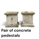 Pair of concrete pedestals 
